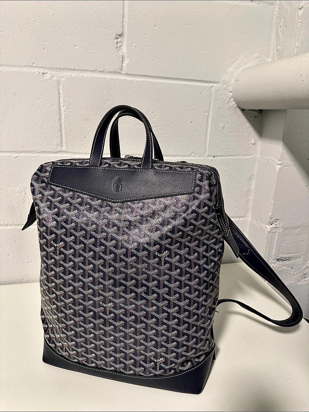 Goyard Cisalpin Backpack Goyardine Blue & Brown
